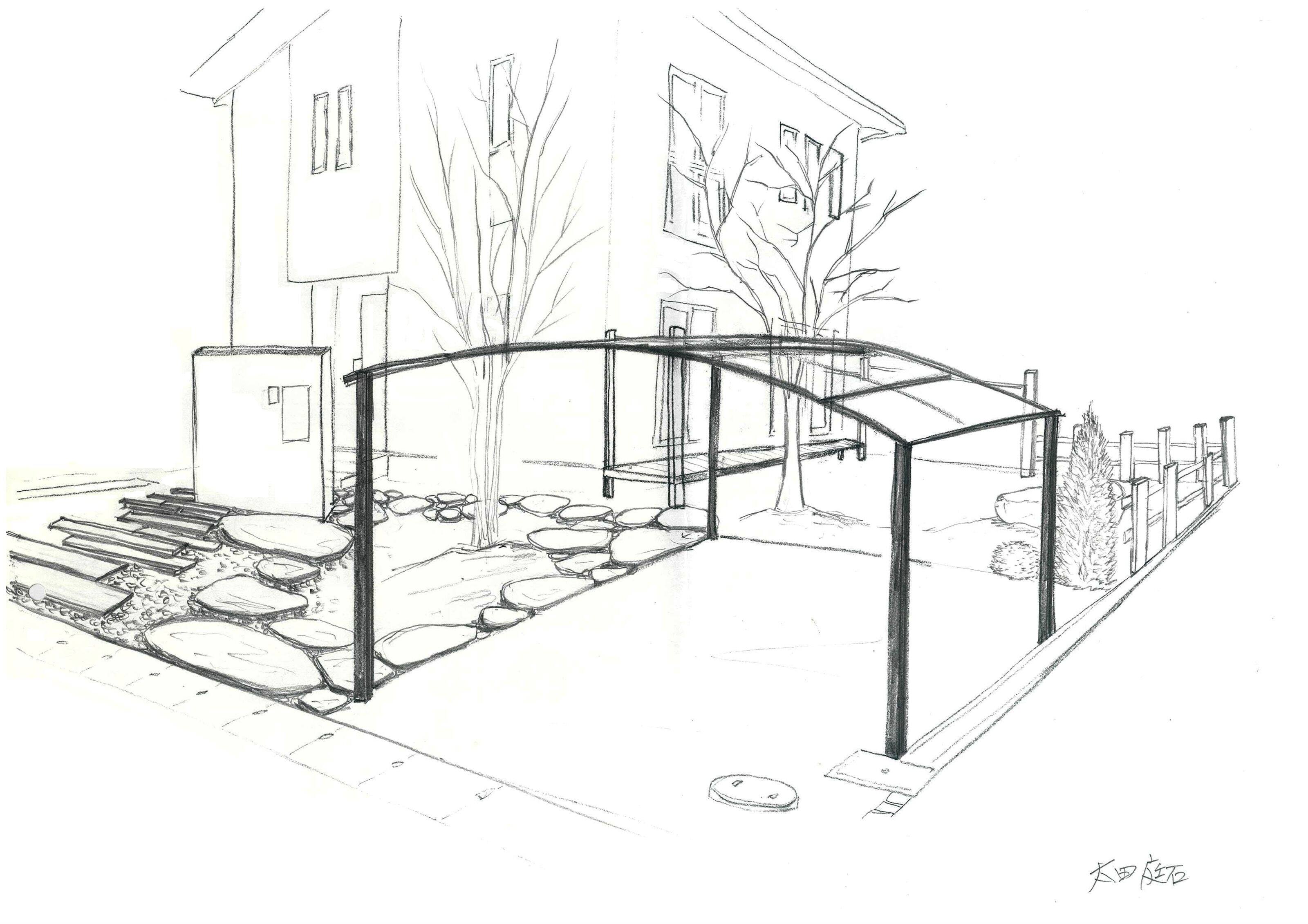 Sketch of Landscaping and Garden Design2